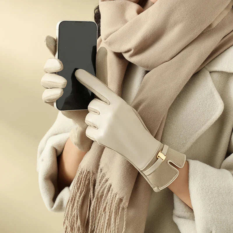 Elisa - Guantes de Cuero Elegantes